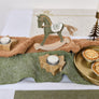 Large Green Wool Table Runner - 140cm (1.4m / 55.1')