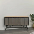 Large Grey and Wooden Sideboard