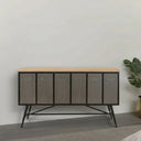 Large Grey and Wooden Sideboard