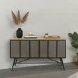 Large Grey and Wooden Sideboard
