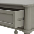 Large Grey Bobbled Bedside Table With Shelf
