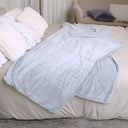 Large Light Grey Faux Fur Throw - 180cm x 135cm