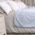 Large Light Grey Faux Fur Throw - 180cm x 135cm