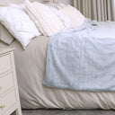 Large Light Grey Faux Fur Throw - 180cm x 135cm