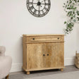 Large Mango Wood Carved Sideboard