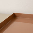 Large Metal Rectangular Mocha &amp; Gold Display Tray