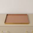 Large Metal Rectangular Mocha &amp; Gold Display Tray