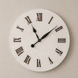 Large Metal White &amp; Black Detailed Wall Clock - 60cm x 60cm