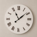 Large Metal White &amp; Black Detailed Wall Clock - 60cm x 60cm