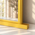 Large Metallic Gold Arched Overmantle Wall Mirror - 88cm x 99cm