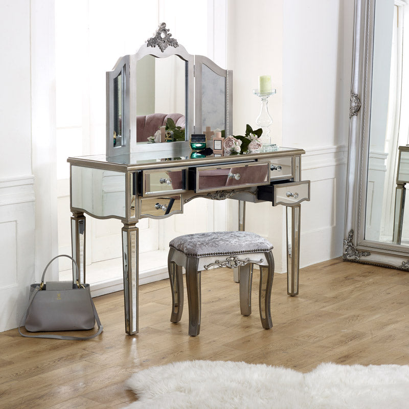 Large Mirrored Dressing Table Set Large Mirrored Dressing Table Set