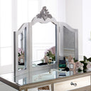 Large Mirrored Dressing Table, Mirror &amp; Stool Set - Tiffany Range