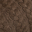Large Mocha Brown Knitted Throw - 160cm x 150cm