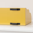 Large Mustard Yellow Scalloped Wall Storage Shelf - 61cm