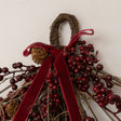 Large Natural Red Pine Cone &amp; Berry Christmas Wall Hanging Swag Decoration - 42cm