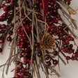 Large Natural Red Pine Cone &amp; Berry Christmas Wall Hanging Swag Decoration - 42cm