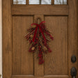 Large Natural Red Pine Cone & Berry Christmas Wall Hanging Swag Decoration - 42cm