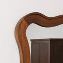 Large Natural Wood Wavy Edge Wall Mounted Mirror - 60cm x 80cm