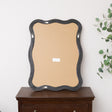 Large Natural Wood Wavy Edge Wall Mounted Mirror - 60cm x 80cm