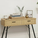 Large Natural Wooden Textured Dressing Table / Console Table 120cm x 77cm