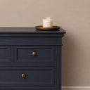 Large Navy Black 7 Drawer Chest of Drawers - Daventry Navy Black Range