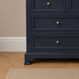 Large Navy Black 7 Drawer Chest of Drawers - Daventry Navy Black Range