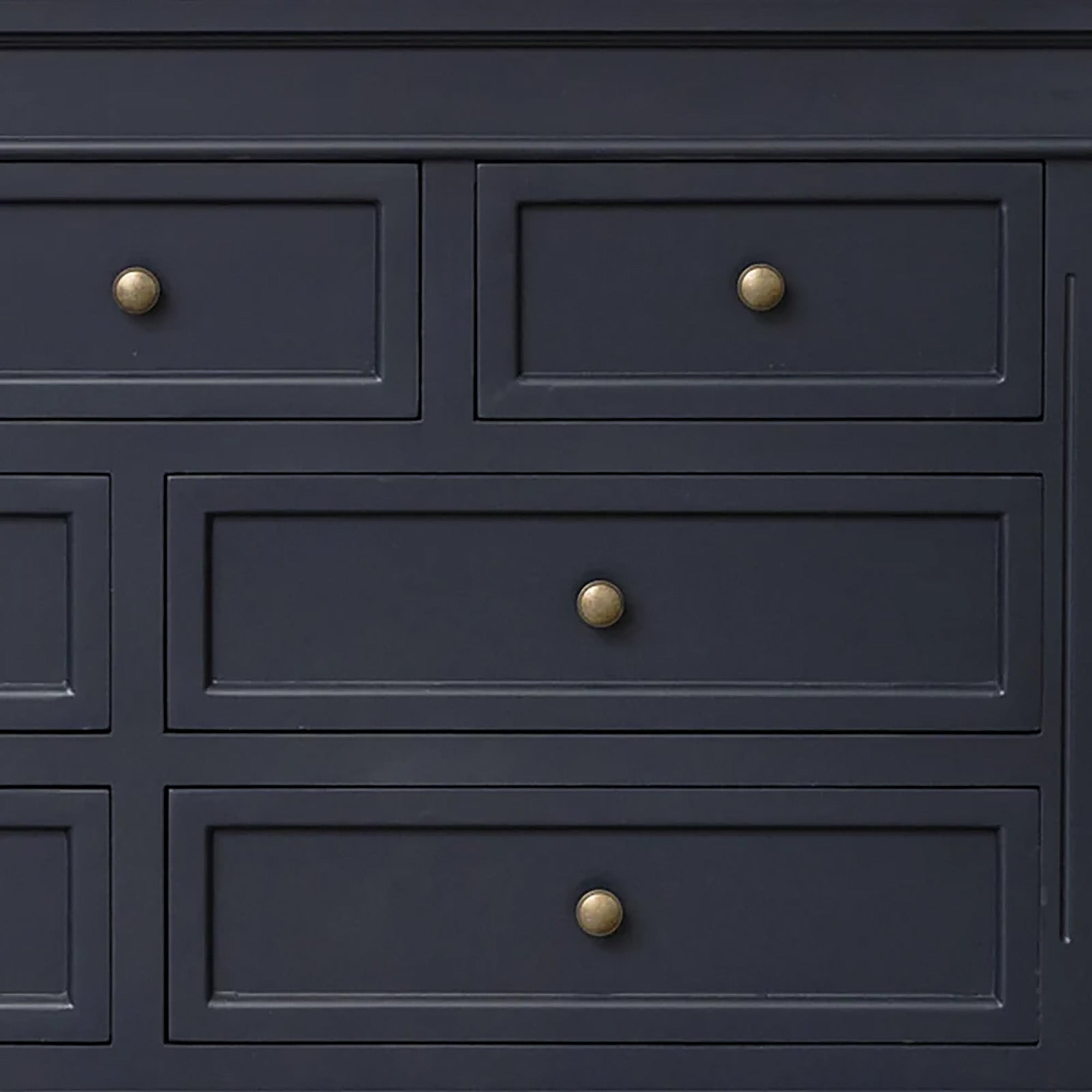 Large Black 7 Drawer Chest of Drawers - Daventry Navy Black Range