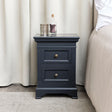 Large Navy Black 7 Drawer Chest of Drawers &amp; Pair of Bedside Tables - Daventry Navy Black Range