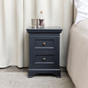 Large Navy Black 7 Drawer Chest of Drawers &amp; Pair of Bedside Tables - Daventry Navy Black Range