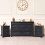 Large 7 Drawer Chest of Drawers & Pair of Bedside Tables - Daventry Navy Black Range