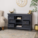 Large Navy Black Wooden Sideboard Cabinet - Daventry Navy Black Range