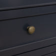 Large Navy Black Wooden Sideboard Cabinet - Daventry Navy Black Range