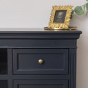 Large Navy Black Wooden Sideboard Cabinet - Daventry Navy Black Range