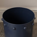 Large Navy Blue Bobbled Planter Pot - 28cm x 23.5cm