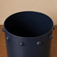 Large Navy Blue Bobbled Metal Planter Pot - 28cm x 23.5cm