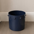 Large Navy Blue Bobbled Planter Pot - 28cm x 23.5cm