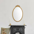 Large Oval Ornate Edge Gold Mirror 80cm x 50cm