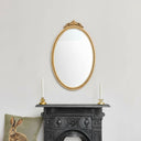Large Oval Ornate Edge Gold Mirror 80cm x 50cm