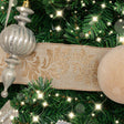 Large Pale Champagne Floral Glittered Wired Ribbon Garland - 270cm