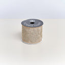 Large Pale Champagne Glittered Wired Ribbon Garland - 270cm