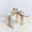Large Pale Champagne Floral Glittered Wired Ribbon Garland - 270cm