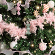 Large Pale Pink Feather Boa Christmas Garland - 182cm