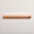 Large Peach Scalloped Wall Storage Shelf - 90cm