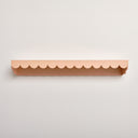 Large Peach Scalloped Wall Storage Shelf - 90cm