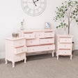 Large Pink 6 Drawer Chest of Drawers &amp; Pair of 3 Drawer Bedsides - Sophia Pink Range