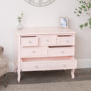 Large Pink 6 Drawer Chest of Drawers - Sophia Pink Range