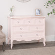Large Pink 6 Drawer Chest of Drawers - Sophia Pink Range
