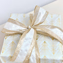 Large Pink &amp; Gold Iridescent Wired Ribbon Garland - 270cm