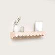 Large Pink Scalloped Wall Storage Shelf - 61cm