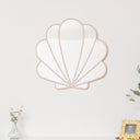 Large Pink Shell Shaped Wall Mounted Mirror - 60cm x 60cm